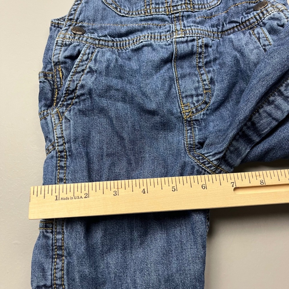 OshKosh B'gosh Denim Overalls Kids 24M Blue Flannel Lined Plaid 1M185310 - Picture 13 of 13